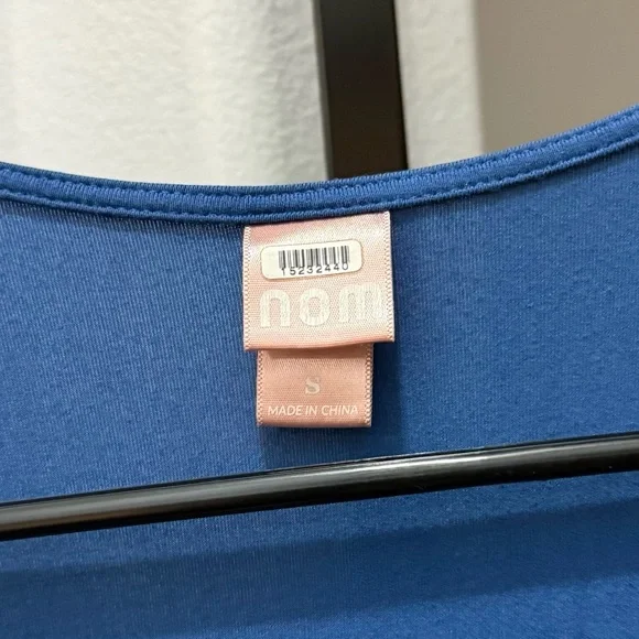 NOM Maternity Jumpsuit Womens Size Small Blue Sleeveless Wrap Wide Leg Francesca - Picture 4 of 6